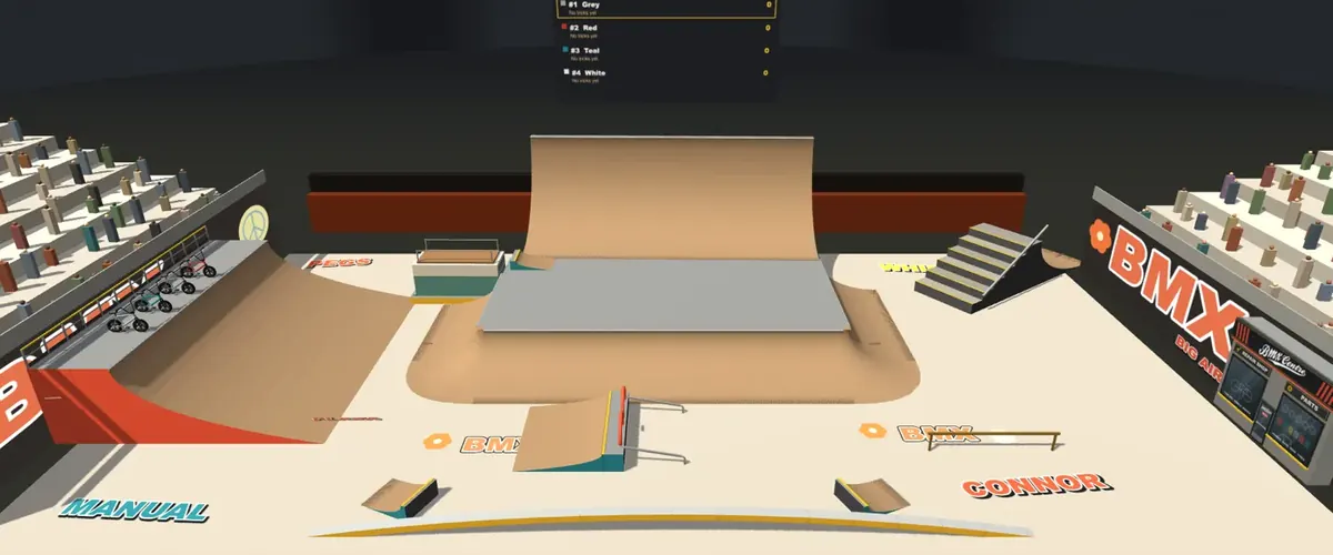 BMX Plaza 3D plaza with ramps and rails